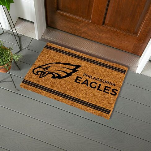 فينيل PVC قابل لإعادة التدوير من Team Sports America داخلي/خارجي مقاوم للطقس فيلادلفيا إيجلز باب العشب 28 × .5 × 16 بوصة in Saudi Arabia