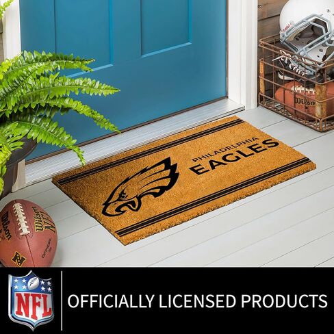 فينيل PVC قابل لإعادة التدوير من Team Sports America داخلي/خارجي مقاوم للطقس فيلادلفيا إيجلز باب العشب 28 × .5 × 16 بوصة in Saudi Arabia