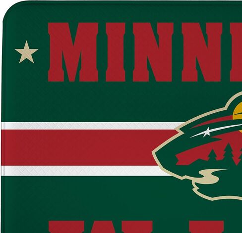 سجادة ترحيب للمدخل الداخلي NHL Minnesota Wild، 30 بوصة × 18 بوصة سجادات وسجاد مطبخ مضادة للتعب، ظهر غير قابل للانزلاق وبساط مريح مقاوم للماء للمدخل، المطبخ، كهف الرجل، المكتب، الغسيل in Saudi Arabia