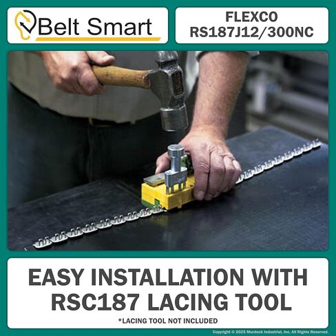 Genuine Flexco RS187J12/300NC Alligator Ready Set Staple Fastener (Box of 4 Sets) - Includes 10 Additional 187-RET Retaining Washers in Kuwait