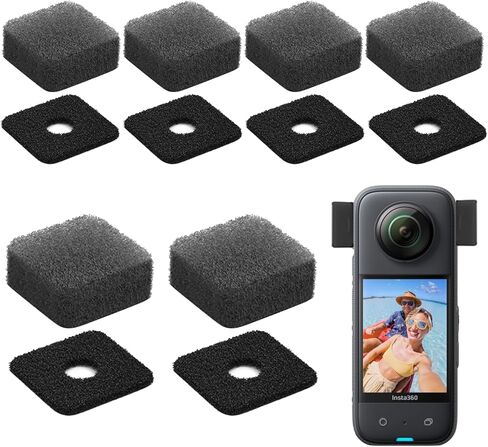 Microphone Wind Muff for Insta360 X3 X4, 6PCS Anti-Noise Sponge Cushion for Camera Enhancement of Sound Quality in Saudi Arabia