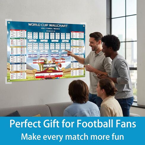 RUIZHUO World Cup Poster 2026 Large World Cup Schedule Poster 48 Team Collection 2026 Soccer Schedule Banner Final Round Wall Chart Backdrop Decor for Soccer Fans Gifts 24x33 Inch oxford fabric in Kuwait