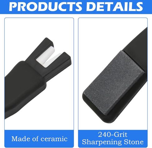 Ceramic Ice Skate Sharpeners, Professional Hockey Skate Tool, Dual-Ended V-Blade and Sharpening Stone for On-the-Go Maintenance, Universal Ice Skate Sharpener for Skating Accessories in Saudi Arabia