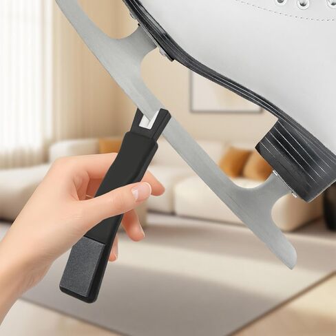 Ceramic Ice Skate Sharpeners, Professional Hockey Skate Tool, Dual-Ended V-Blade and Sharpening Stone for On-the-Go Maintenance, Universal Ice Skate Sharpener for Skating Accessories in Saudi Arabia