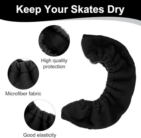 Ice Skate Blade Covers, Sports Blade Cover, Ice Skate Covers, Ice Skate Guards Protector for Hockey Skates, Figure Skate and Ice Skates, (Black) in Saudi Arabia