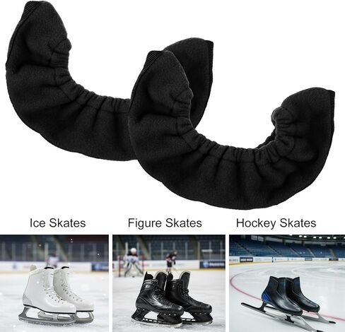 Ice Skate Blade Covers, Sports Blade Cover, Ice Skate Covers, Ice Skate Guards Protector for Hockey Skates, Figure Skate and Ice Skates, (Black) in Saudi Arabia