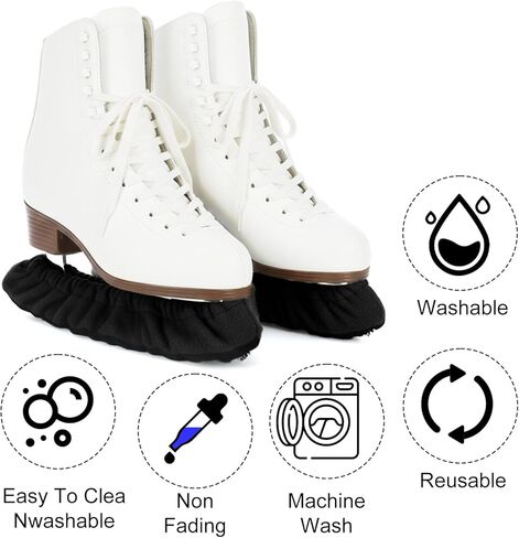 Ice Skate Blade Covers, Sports Blade Cover, Ice Skate Covers, Ice Skate Guards Protector for Hockey Skates, Figure Skate and Ice Skates, (Black) in Saudi Arabia