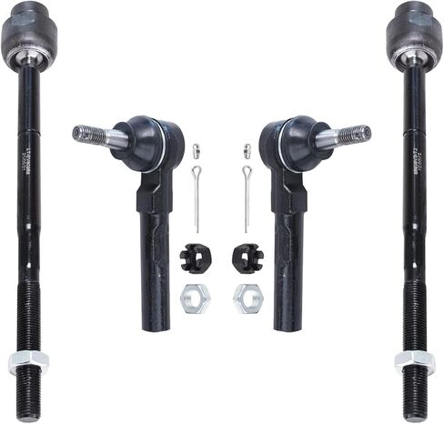 Detroit Axle - 4pc Rods Front Tie Fors for 2014-2018 Kia Forte Koup Forte5 و Inner و Outer Rod Rod 2015 2015 2017 استبدال in Saudi Arabia
