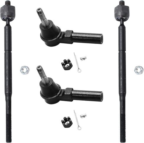 Detroit Axle - 4pc Rods Front Tie Fors for 2014-2018 Kia Forte Koup Forte5 و Inner و Outer Rod Rod 2015 2015 2017 استبدال in Saudi Arabia
