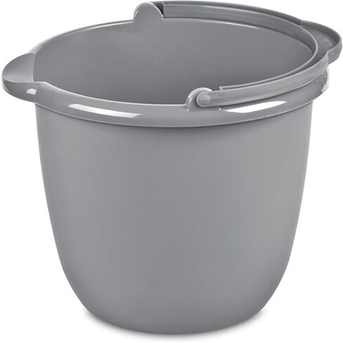 Commercial Products 10 Qt. Spout Pail Classic Titanium, Gray, Comfortable/Durable Pour Handle, Sturdy Pail Bucket for Household Cleaning/Mopping in Saudi Arabia