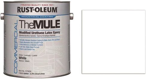 Rust-Oleum 375658 White Mule معدل يوريثان لاتكس إيبوكسي، لامع، 1 جالون in Saudi Arabia