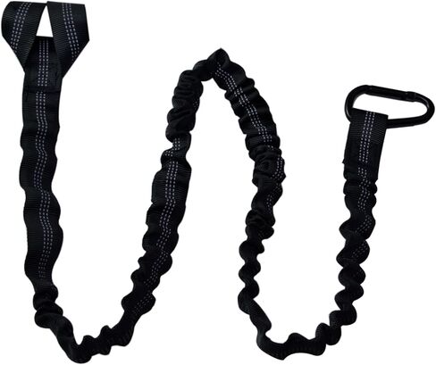 1 Pcs Paddle Leash Kayaking Stretchable Kayak Paddle Holder Tool Lanyard Black Kayak Rod Leash with Carabiner in Saudi Arabia