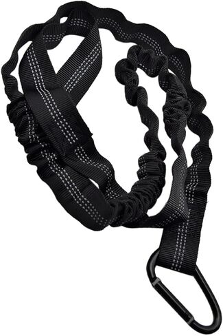 1 Pcs Paddle Leash Kayaking Stretchable Kayak Paddle Holder Tool Lanyard Black Kayak Rod Leash with Carabiner in Saudi Arabia
