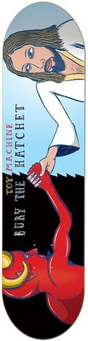 Toy Machine Skateboard Deck Bury The Hatchet Symmetrical 8.25"" x 32"", Black/Blue in Kuwait