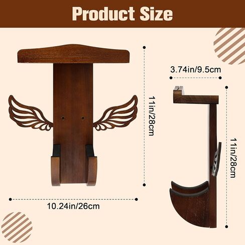 Guitar Wall Mount, Dark Brown Guitar Hanger Wall Mount, Suitable for Most Sizes of Electric Guitars, Acoustic Guitars and Ukuleles in Saudi Arabia