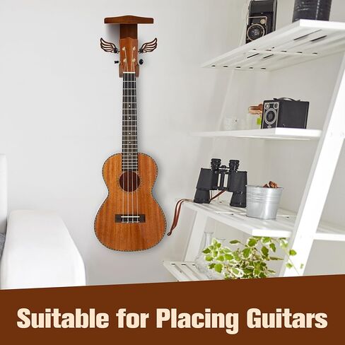 Guitar Wall Mount, Dark Brown Guitar Hanger Wall Mount, Suitable for Most Sizes of Electric Guitars, Acoustic Guitars and Ukuleles in Saudi Arabia