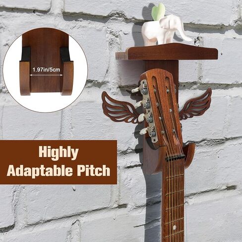 Guitar Wall Mount, Dark Brown Guitar Hanger Wall Mount, Suitable for Most Sizes of Electric Guitars, Acoustic Guitars and Ukuleles in Saudi Arabia