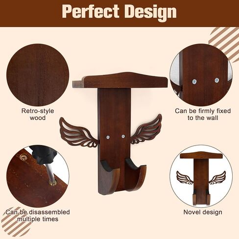 Guitar Wall Mount, Dark Brown Guitar Hanger Wall Mount, Suitable for Most Sizes of Electric Guitars, Acoustic Guitars and Ukuleles in Saudi Arabia