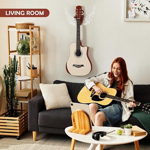 ETELI جيتار جدار جبل مع حامل اختيار الخشب جيتار جدار شماعات مع الاكريليك أدى ضوء جيتار حامل جدار جبل للصوت، الكهربائية، باس والقيثارة in Kuwait