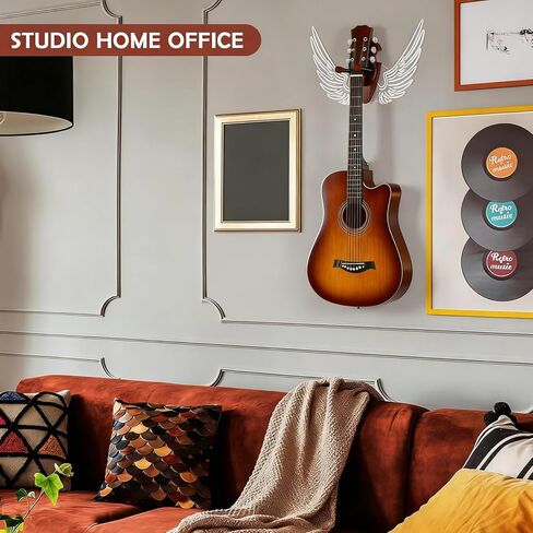 ETELI جيتار جدار جبل مع حامل اختيار الخشب جيتار جدار شماعات مع الاكريليك أدى ضوء جيتار حامل جدار جبل للصوت، الكهربائية، باس والقيثارة in Kuwait