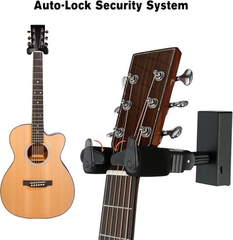 EASTROCK Glowing Guitar Wall Mount, Automatic Locking Guitar Wall Hangers, 15 Colors, Three Lighting Modes, Suitable for Classical/Folk/Electric Guitars, Bass, Guitarist Gifts. in Saudi Arabia