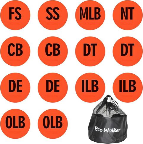 Football Defense Drill Cone Set Flexible 3-4/4-3 Defensive Formation Training Cones, Durable Marker Discs for Coaches, Practice, and Team Drills in Saudi Arabia