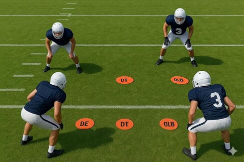 Football Defense Drill Cone Set Flexible 3-4/4-3 Defensive Formation Training Cones, Durable Marker Discs for Coaches, Practice, and Team Drills in Saudi Arabia
