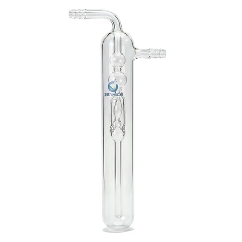 Borosilicate Glass Oil Bubbler with Anti-Suck-Back & Pressure Relief,185 mm Height, 26 mm Body OD, 10mm Inlet 8mm Outlet, Clear Safety Bubbler for Chemistry Laboratory,1set in Kuwait