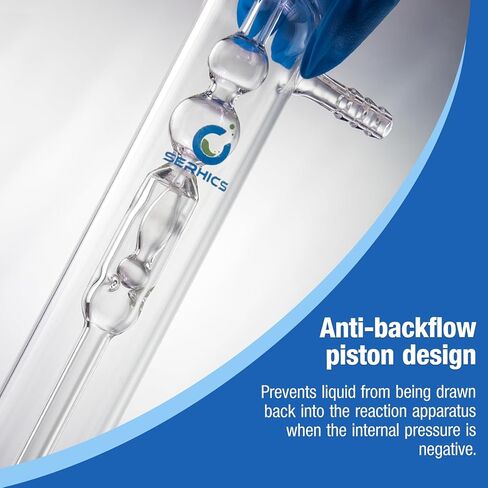 Borosilicate Glass Oil Bubbler with Anti-Suck-Back & Pressure Relief,185 mm Height, 26 mm Body OD, 10mm Inlet 8mm Outlet, Clear Safety Bubbler for Chemistry Laboratory,1set in Kuwait