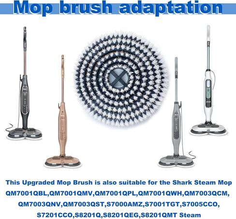 قطعتان من رؤوس الفرشاة البديلة لممسحة البخار Shark S7000/S7001/S7005/S7201/S8000/S8001/S8201، وسادات تنظيف وتلميع عميقة احترافية للأرضيات الصلبة in Kuwait