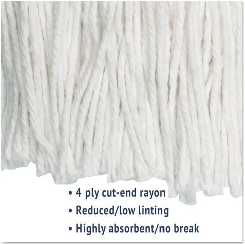 Boardwalk BWK2020REA #20 Cut-End Rayon Wet Mop Head - White in Saudi Arabia