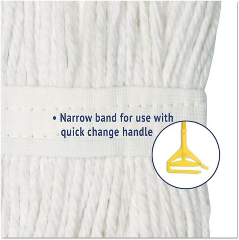 Boardwalk BWK2020REA #20 Cut-End Rayon Wet Mop Head - White in Saudi Arabia