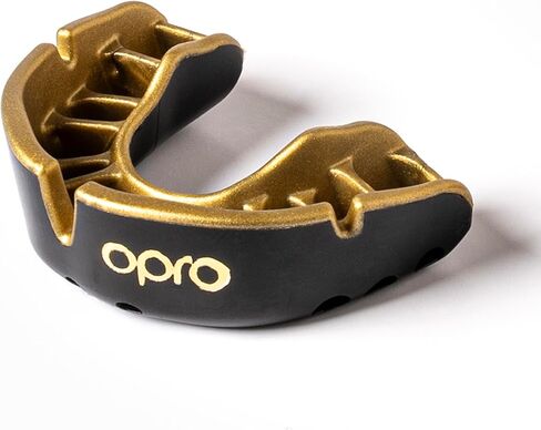 Gold Level Mouthguard, Sports Mouth Guard in Adult Sizes, Revolutionary Fitting Tech for All Contact Sports - Opro by Marcy - Multiple Colors (Black, Adult) in Saudi Arabia