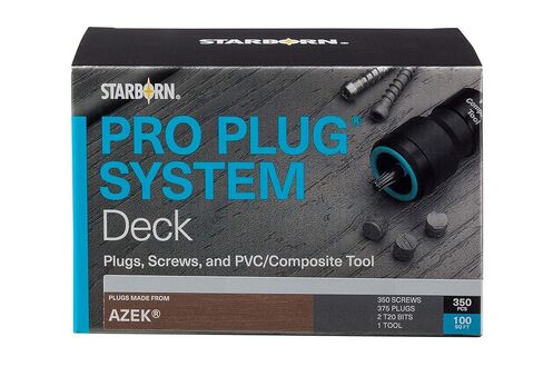 نظام توصيل Pro Plug PVC للتزيين الرمادي الأردوازي AZEK - فولاذ إيبوكسي - 350 قطعة لمساحة 100 قدم مربع. قدم. in Saudi Arabia