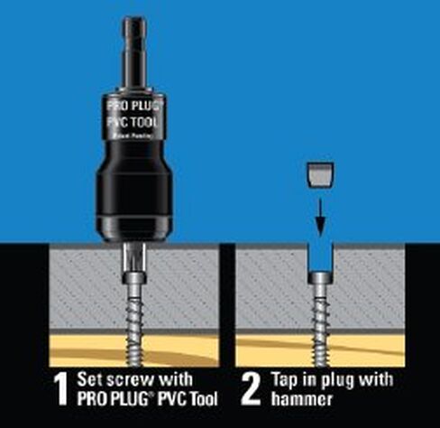 نظام توصيل Pro Plug PVC للتزيين الرمادي الأردوازي AZEK - فولاذ إيبوكسي - 350 قطعة لمساحة 100 قدم مربع. قدم. in Saudi Arabia