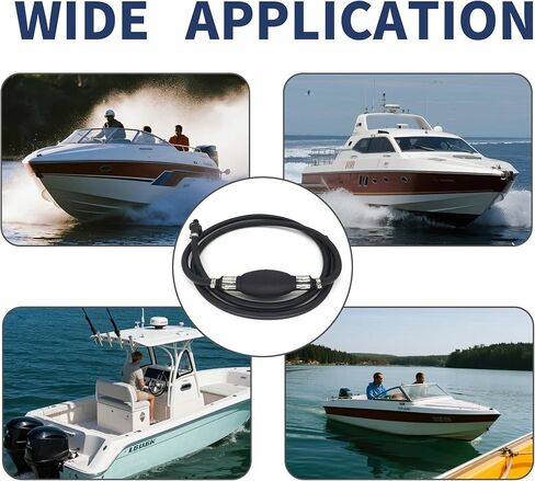 خط وقود القوارب البحرية 5/16 بوصة 7.5FT مع موصل بدون رش 8838HF6 8838TM6 متوافق مع جونسون Evinrude BRP المحركات الخارجية البديلة العالمية in Kuwait