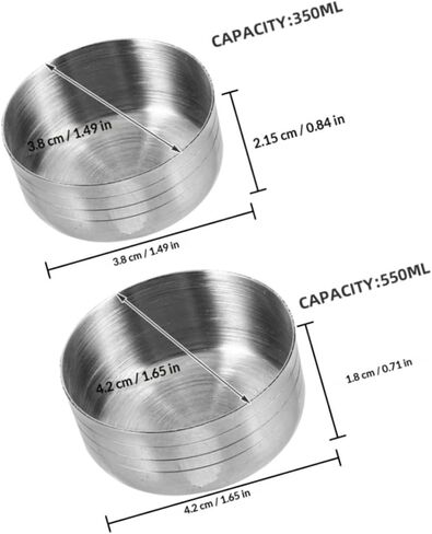 NUOBESTY 2-pcs Stainless Steel Cocktail Shaker Lids Anti-leak Replacement Covers for 350ml 550ml Bar Shaker Cups, Splash-proof Bar Supply Accessories for Home and Professional Use in Saudi Arabia