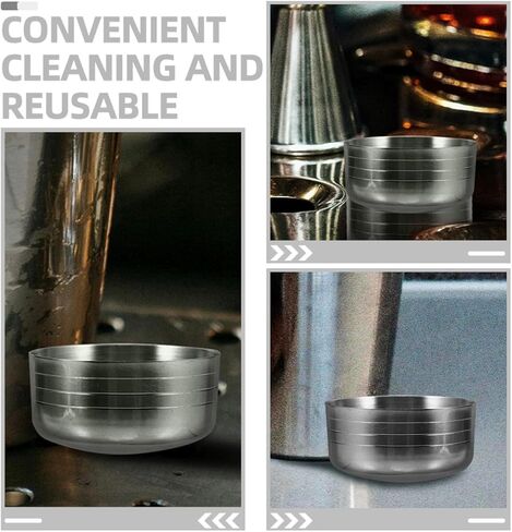 NUOBESTY 2-pcs Stainless Steel Cocktail Shaker Lids Anti-leak Replacement Covers for 350ml 550ml Bar Shaker Cups, Splash-proof Bar Supply Accessories for Home and Professional Use in Saudi Arabia