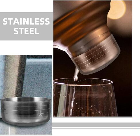 NUOBESTY 2-pcs Stainless Steel Cocktail Shaker Lids Anti-leak Replacement Covers for 350ml 550ml Bar Shaker Cups, Splash-proof Bar Supply Accessories for Home and Professional Use in Saudi Arabia