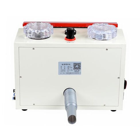 USA 10W Lab Sandblaster Sand Blaster Double Pen and Glass Large Viewport with LED Lights 2 Plastic Cups in Kuwait