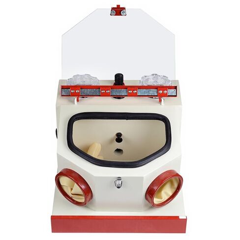 أداة تفجير الرمل ذات القلم المزدوج المزودة بجهاز تحكم بالقدم ومصباح LED - تتضمن نافذة عرض كبيرة وكوبين بلاستيكيين in Kuwait