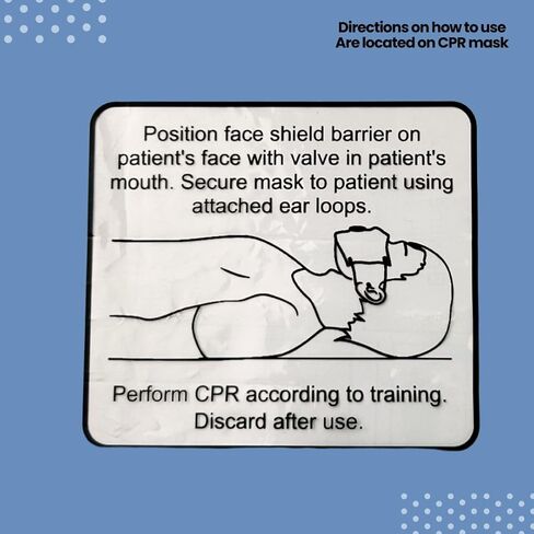 سلسلة مفاتيح قناع CPR الطبي من MCR مع قفازات النتريل (عبوة من 3 قطع) in Saudi Arabia