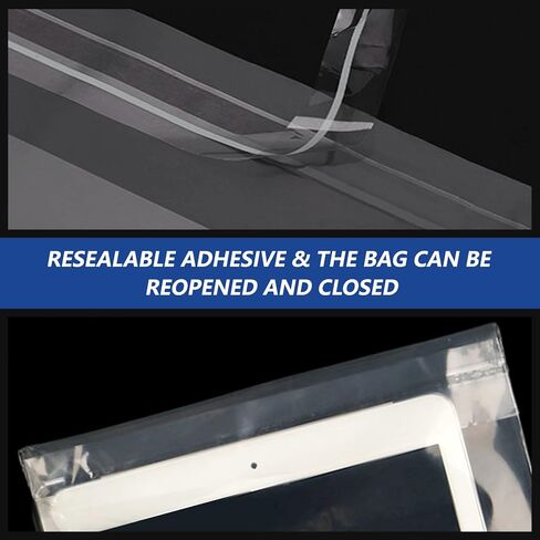 20 Pcs - 9" x 12" Suffocation Warning Self Seal Clear Plastic Poly Bags 1.6 Mil-Removable Adhesive in Saudi Arabia
