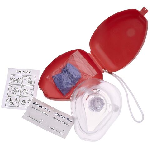 ASA TECHMED Emergency First Aid Kit - CPR Rescue Mask, Pocket Resuscitator One Way Valve, Disposable Razor, EMT Trauma Shears, Tourniquet, Gloves, Antiseptic Wipes in Saudi Arabia