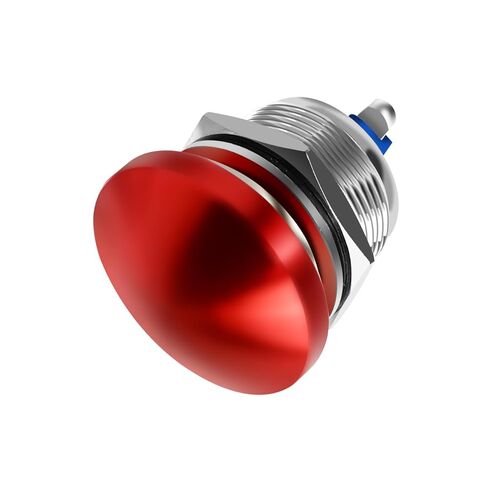 Red Mushroom Head Momentary Push Button Switch IP65 Waterproof 12V 24V 110V 250V AC DC 5A SPST (22mm) in Saudi Arabia