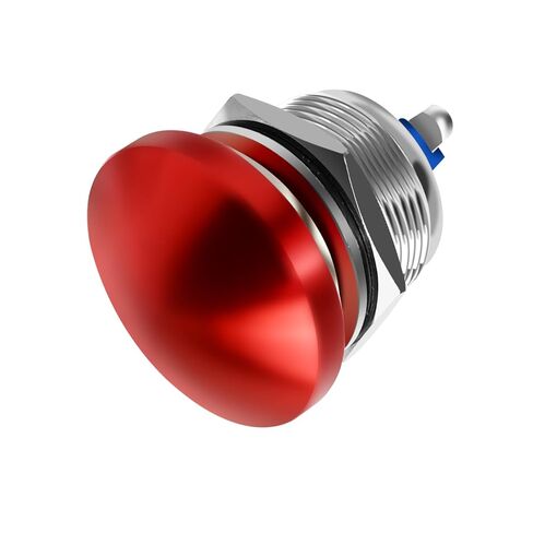Red Mushroom Head Momentary Push Button Switch IP65 Waterproof 12V 24V 110V 250V AC DC 5A SPST (22mm) in Saudi Arabia