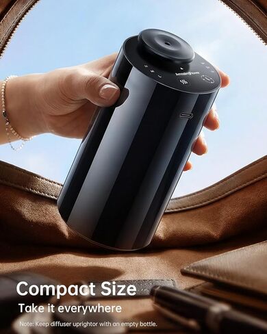 Waterless Essential Oil Diffuser with 4 x 10mL Hotel Scent Fragrance Oils, Rechargeable Car Diffuser Air Freshener Machine, 3 Timer & 3 Mist Modes, Aromatherapy Kit for Home in Kuwait