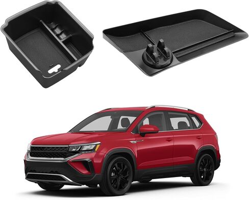 Ecozen 2026 RAM 1500 Center Console Organizer - for 2019-2026 Dodge RAM 1500/2500/3500 Center Console Organizer - Armrest Box Storage Tray for 2019-2026 RAM 1500 2500 3500 Accessories (Black) in Kuwait