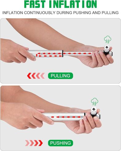 Mini Bike Pump with Gauge 300 PSI High Pressure - Manual Hand Pump for Bicycle Tires & MTB Suspension, Presta/Schrader Dual Valve, Ultra-Compact Frame Pump (7.1 Inch, 3.2oz in Kuwait