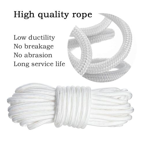 كتلة بكرة الكابل من الفولاذ المقاوم للصدأ شديد التحمل، تحمل من الداخل بحبل نايلون بطول 32 قدمًا (10 متر) 0.31 بوصة (8 مم)، عجلة بكرة واحدة دوارة، جيدة لنظام حياة البكرة، تمرين معدات الصالة الرياضية، عبوة واحدة in Kuwait